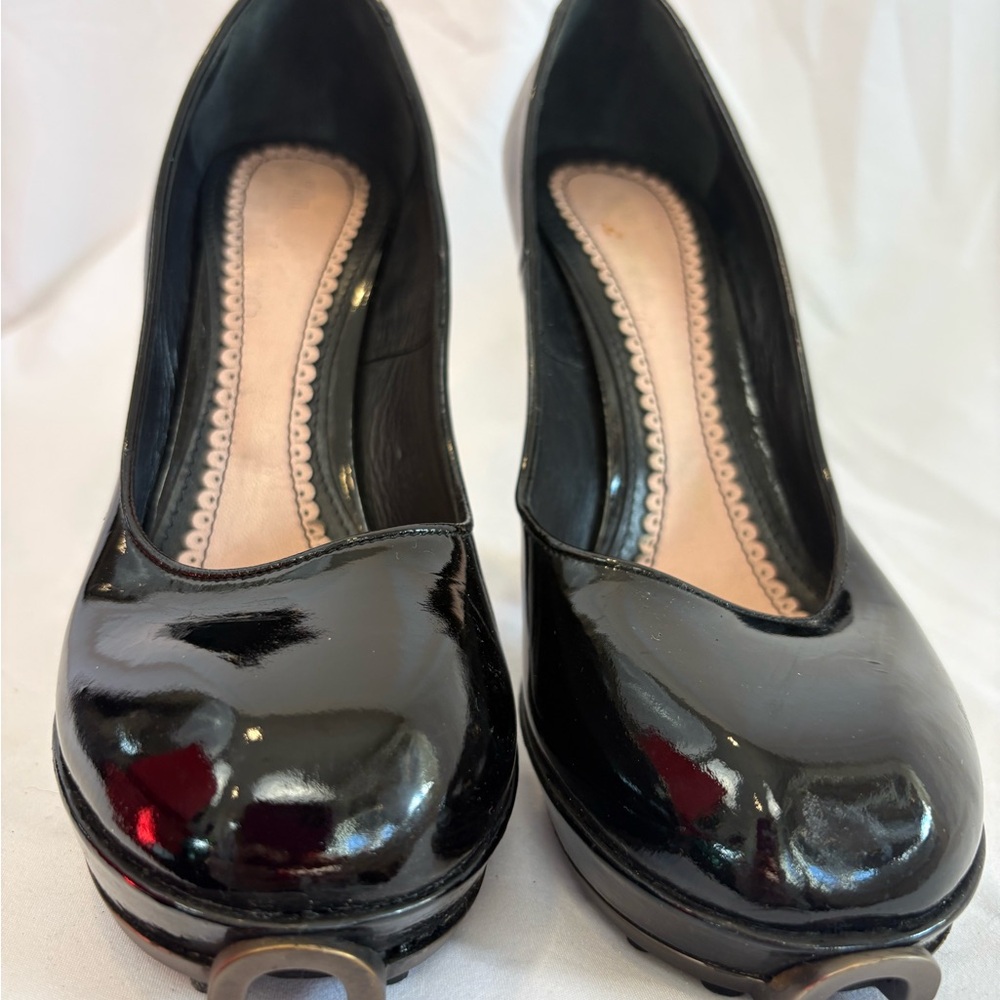 St. John Collection Black Patent Heels